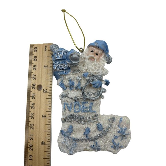 Vintage Noel & Love Christmas Stocking Ornaments A86 - Picture 2 of 5